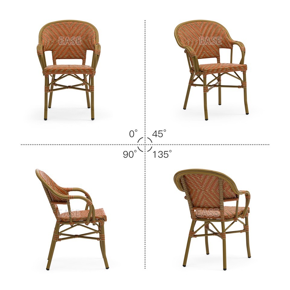 4 parisian rattan chairs china
